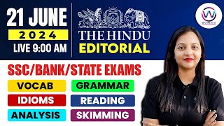 21 JUNE THE HINDU EDITORIAL  EDITORIAL FOR SSC CGLCHSLCPOMTS EXAM 2024  ENGLISH BY RASHIKA MAM [upl. by Osbert]