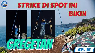 MANCING TEBING STRIKE DENGAN PENGHUNI SPOT INI fishing strike mancing jokoplatAB [upl. by Janeen11]