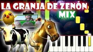 La granja de Zenón  Mix  Piano cover  Tutorial  Karaoke [upl. by Tirb513]