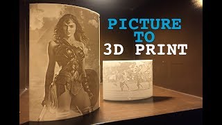 Lithophanes  Photo Light 3D Printing Ft Wonder Woman [upl. by Babita]