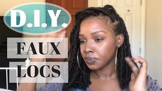 DIY Easy Short Faux Locs Tutorial [upl. by Yelruc532]