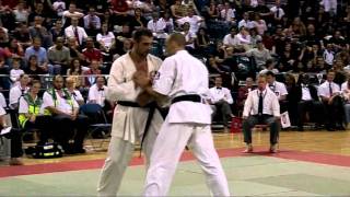 IFK World Kyokushin Full Contact Karate Tournament 2005 HW FINAL Travers GBR vs Gateshev RUS [upl. by Niraa275]