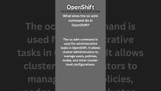 27 OpenShift Interview Quiz kubernetes Openshift [upl. by Ecinahs809]