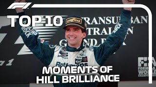 Top 10 Moments of Damon Hill Brilliance In F1 [upl. by Whitnell]