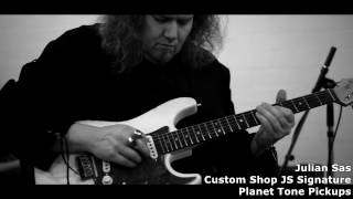 Julian Sas Demos Planet Tone Pickups for Strat [upl. by Rebmeced402]