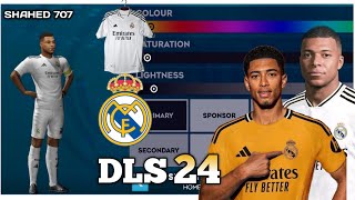 Dls 24  How to make Real madrid new jersey 2425 in dls 24  Import Real Madrid new kits [upl. by Ilona423]