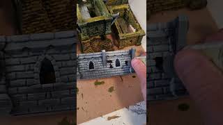 Painting Mordheim terrain quick messy and moody [upl. by Eniamsaj]