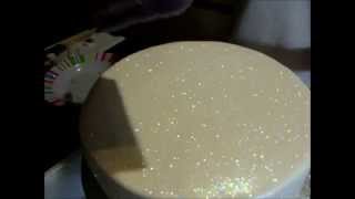 How to create a beautiful sparkle effect on fondant iced cakes [upl. by Aihsa]