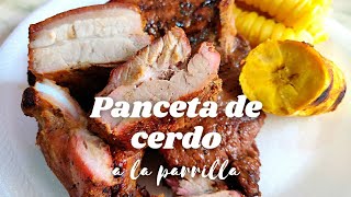 Panceta de cerdo a la parrilla  Con solo dos ingredientes 😉 [upl. by Nnylirej477]