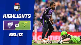 Hobart Hurricanes v Sydney Thunder  BBL13 [upl. by Anirac772]