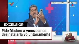 Nicolás Maduro dice que rompe relaciones con Whatsapp [upl. by Anierdna408]