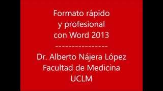 Formato fácil y profesional con Word 2013 y bibliografía con Zotero [upl. by Ticon]