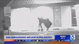 Burglars hit San Bernardino arcade owner says losses cost 10K [upl. by Enyleve437]