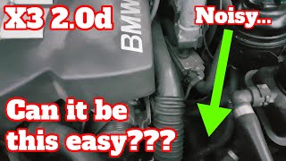 BMW X3 20d intake noise engine light on Fault finding and repair [upl. by Inimak447]