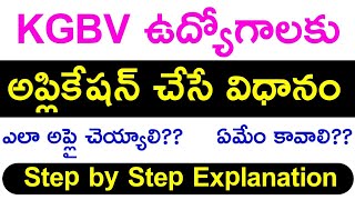 How to apply for KBGV PGCRT CRT SOampPET jobs in telangana 2018 [upl. by Yekram]