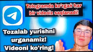 Telegramda korilgan videolar hammasi saqlanadi  Telegram settings  Ozod Uktamov [upl. by Yhtur]