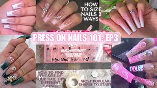 EP3 PRESS ON NAILS 101 HOW TO FIND THE SIZE OF DIFFERENT BRAND NAILS amp THE MOST POPULAR [upl. by Sirapal]