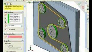 Creating Belts Chains and Pulleys in a SOLIDWORKS Assembly [upl. by Abeh862]