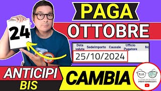 Inps PAGA 24 OTTOBRE ➜ ANTICIPO DATE PAGAMENTI ADI ASSEGNO UNICO PENSIONI 730 NASPI BONUS 100€ SFL [upl. by Questa730]