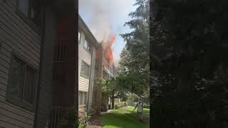 Fire burns at Lawrence senior living community [upl. by Hairaza]