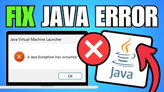 How To Fix Java Exception Has Occurred in Windows 1011 [upl. by Alicsirp89]