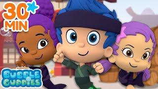 30 MINUTES of the Bubble Guppies Being Ninjas 💥  Nick Jr  BubbleGuppies [upl. by Tally]