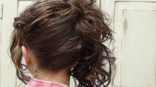 How To Do Side Layered Easy Updo Hairstyles Tutorial [upl. by Liban]