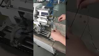 Semi automatic folding sticker labeler for cables [upl. by Cy]