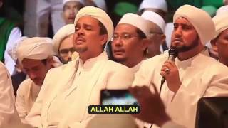 Isfalana ya Rasulallah Sidnan Nabi Ya Badrotim Ya Hanana Habib Syech dan Habib Rizieq Lirik [upl. by Estell]