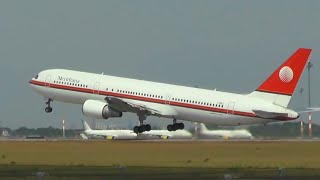 VERY FAST TAKEOFF  Boeing 767300ER  Meridiana  BerlinSchönefeld SXF ATC [upl. by Crotty]