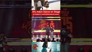 Allu Arjun Dance on Stage at Pushpa 2 Movie Event in Chennai Pushpa2TheRule AlluArjun [upl. by Mercado]