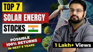 Top 7 Solar Energy Stocks In India To Buy In 2024  Best Solar Energy stocks in India 🇮🇳 [upl. by Boony]