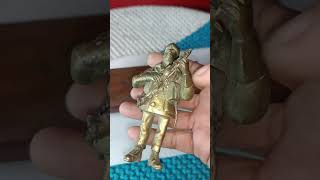 Vintage brass Statue Soldier full uniform 5 inch Height 1960s  Weight 500 grams [upl. by Nomael692]