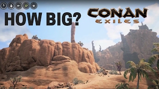 HOW BIG IS THE MAP in Conan Exiles Run Across the Map [upl. by Brenda]