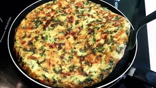 Frittata di spinaci in padella ricetta facilissima e molto buona 56 [upl. by Lenno]