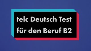 B2 telc Deutsch Test für den Beruf B2 neue Prüfung sprechen Teil 1 DTB B2 Beispiel Geschäftsidee [upl. by Sirotek128]