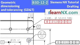 Siemens NX Tutorial  Geometric dimensioning and tolerancing GDampT [upl. by Solahcin834]