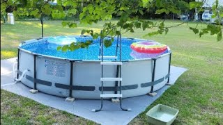 Bestway Steel Pro MAX 15 x 42 Above Ground Pool Set Review Nice size and easy to setup [upl. by Mischa]