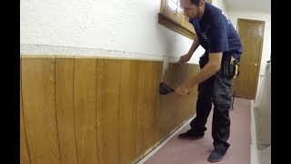 Tearing Out Some 1970s Wainscoting [upl. by Garap367]