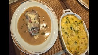 KuK189  Gefülltes Schweinefilet Kartoffelgratin mit Pfefferrahmsoße [upl. by Hulbig]