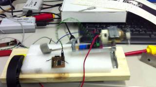 Piezoelectrical Energy Harvesting from vibration with a DC motor [upl. by Frost]