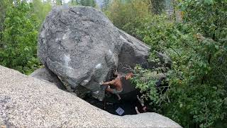 Abstraction  V9  Forestland Boulders  Leavenworth WA [upl. by Noyar]