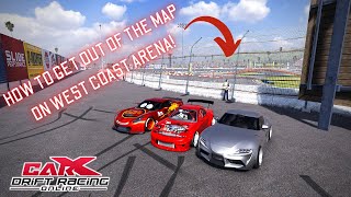 CarX Drift Racing Online  How To Get Out Of The Map On West Coast Arena [upl. by Adnelg]