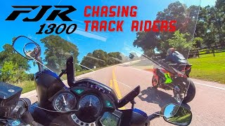 Old FJR1300 chasing track riders [upl. by Michigan]