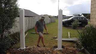 Setting Big Gate Posts in concrete [upl. by Cleo]