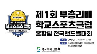 제1회 부총리배 학교스포츠클럽 혼합팀 전국핸드볼대회 sk핸드볼경기장 1117 [upl. by Annnora]