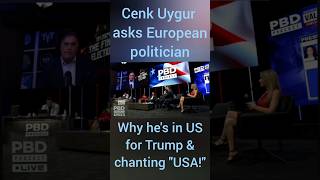 Cenk Uygur TYT asks European politician Dominik Tarczyński who he is and why hes chanting quotUSAquot [upl. by Ecitnerp512]