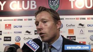 Jonny Wilkinson réagit après la victoire du RCT face à Toulo [upl. by Aillil480]