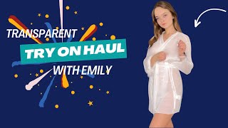 4K TRY ON HAUL Transparent Try on Haul  White Dress  With Emily😈 [upl. by Kristy]