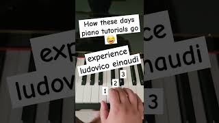 Experience ludovico einaudi Easy Piano Tutorial 😂😎 piano pianomusic pianocover pianotutorial [upl. by Rediah]